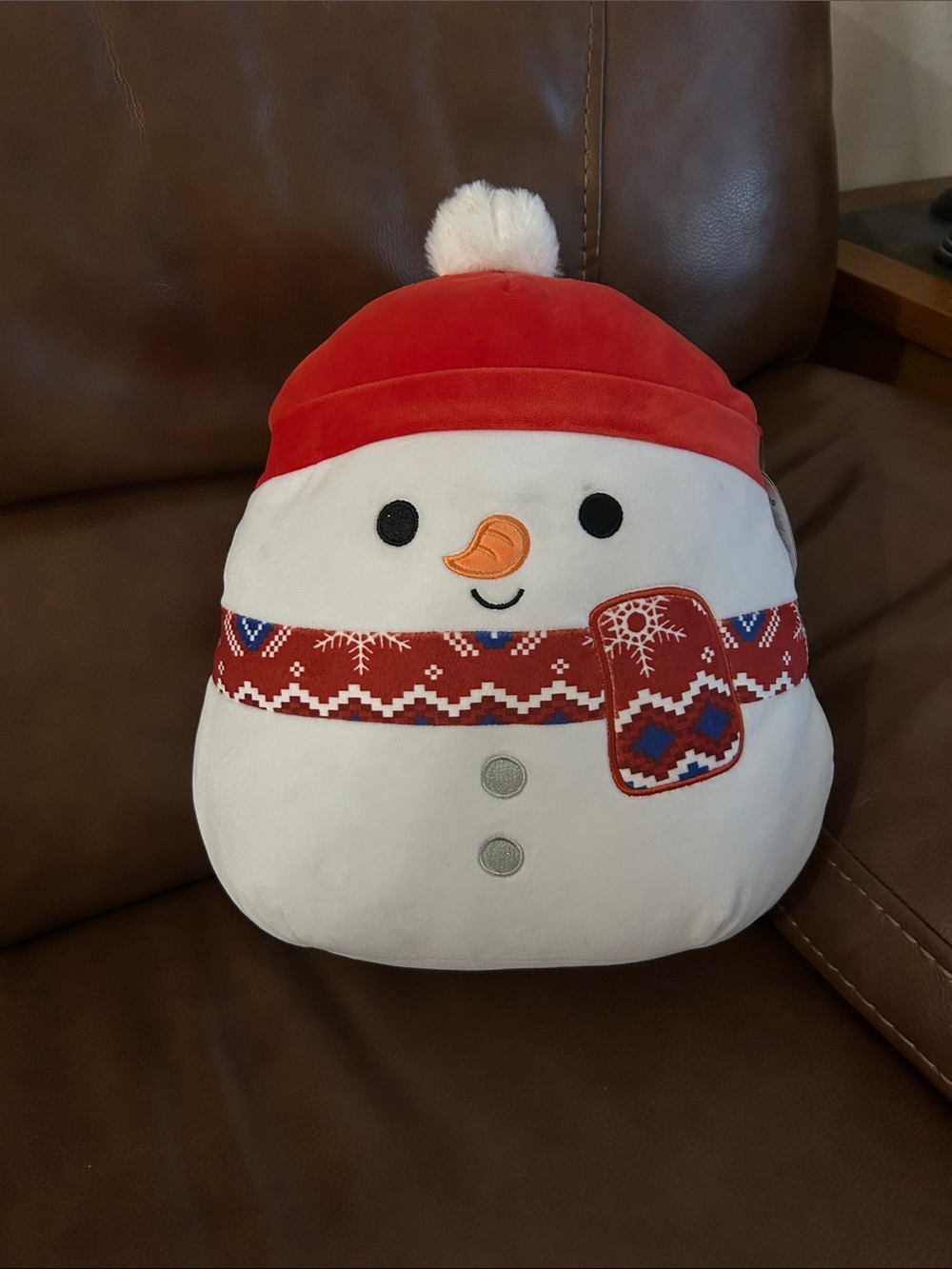 Squishmallows Manny Holiday Snowman Large 14 inch NWT